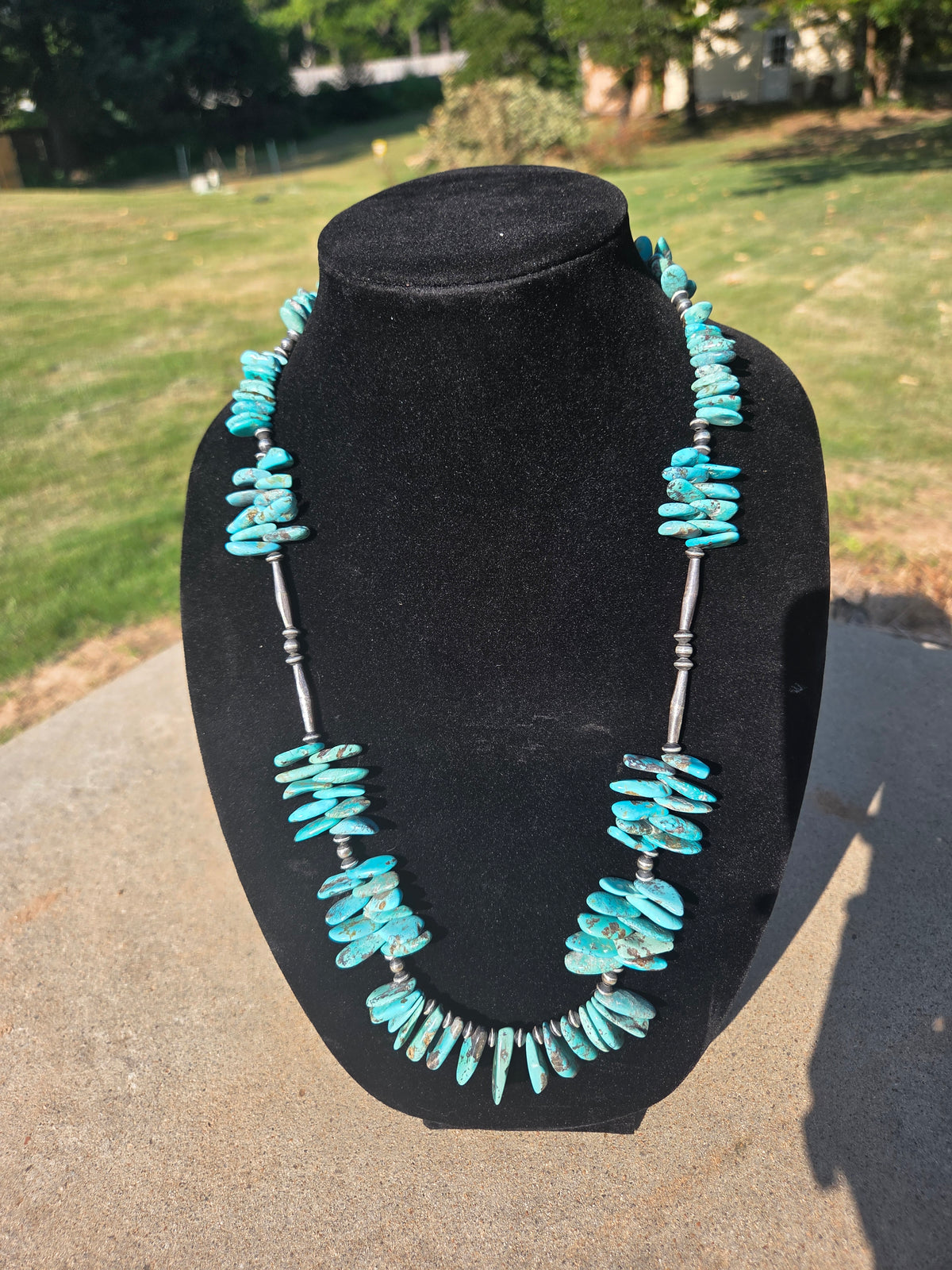 28" Turquoise statement necklaces